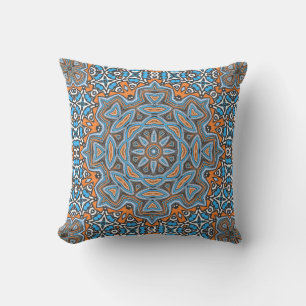 Coussin Mandala abstrait en rond sans joint