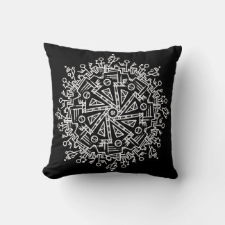 Coussin Mandala blanc