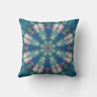 Coussin Mandala bleu/vert