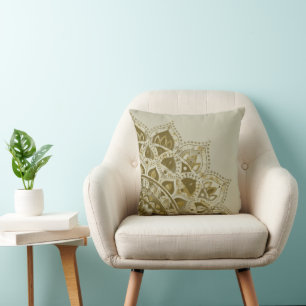 Coussin Mandala de couleur chic style indien 4