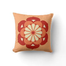 Mandala de fleur de Lotus, orange en pastel et
