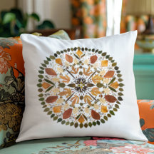 Mandala de fleurs pressées l Florale botanique d'a
