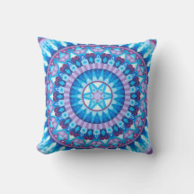 Mandala d'hiver motif flocon de neige bleu pour un
