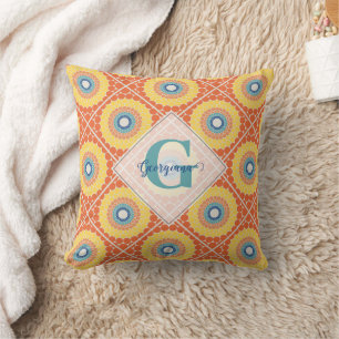 Coussin Mandala Eté Egéenne Carrelée Personnalisée