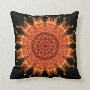 Coussin mandala flamboyant