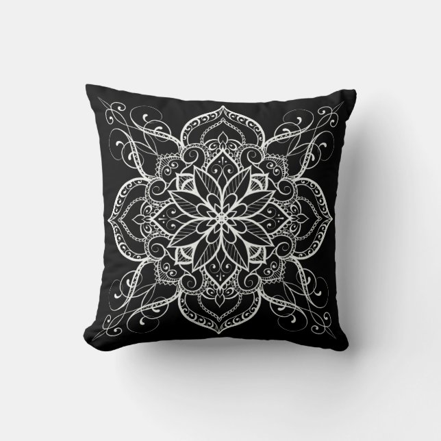 Coussin Mandala flower extended (Recto)