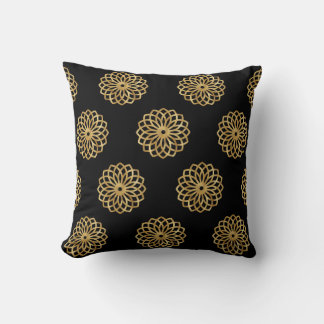 Coussin Mandala Gold et Black