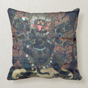 Coussin Mandala (parchemin peint)