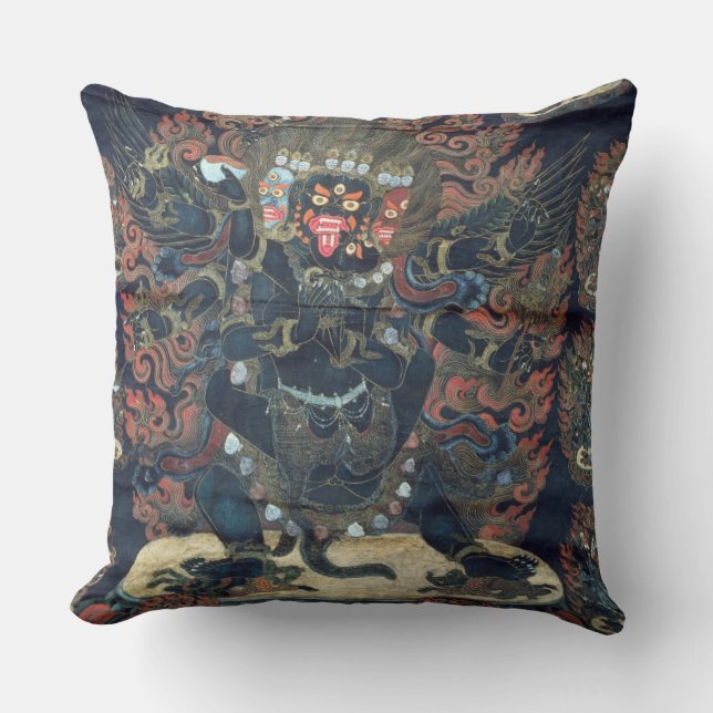 Coussin Mandala (parchemin peint) (Recto)