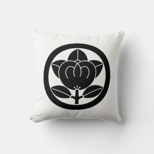 Coussin Mandarine dans un cercle