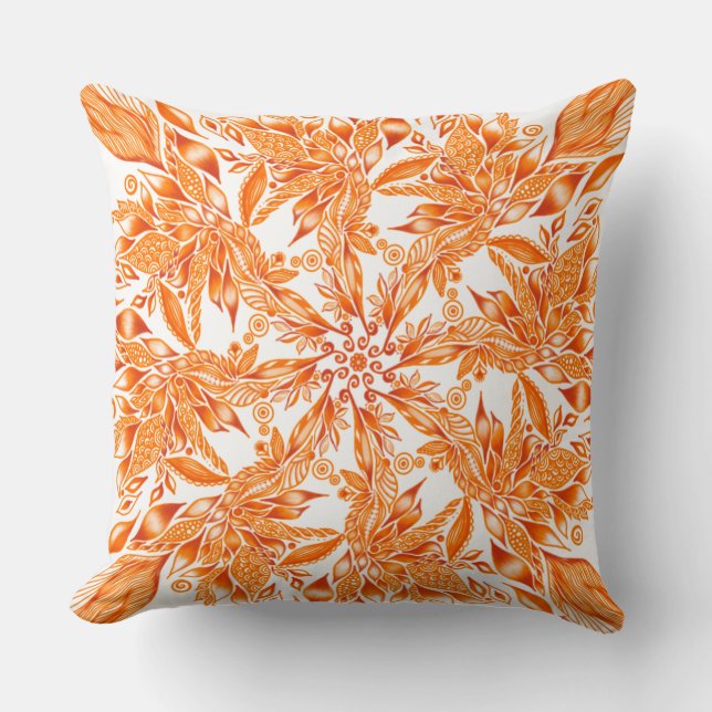 Coussin Mandela du tunnel des feuilles d'automne (Recto)