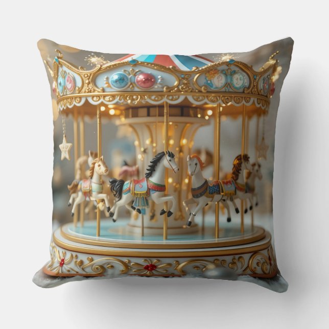 Coussin manège doré brillant (Recto)