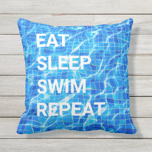 Coussin Manger Sommeil nage Répéter piscine aquatique aqua