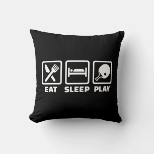 Coussin Mangez du ping-pong pour dormir