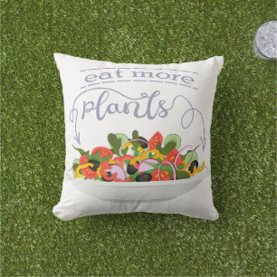 Coussin Mangez plus de plantes frais motivation salade let