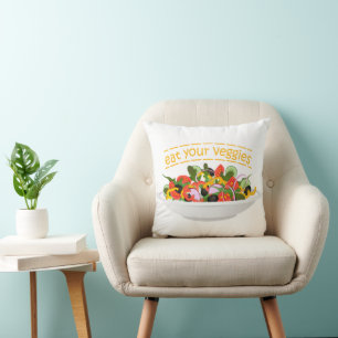 Coussin Mangez vos Légumes Citer salade fraîche mélange bo