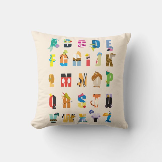 Coussin Mania Disney Alphabet (Recto)