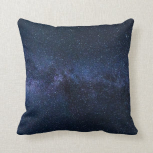 Coussin Manière laiteuse bleue de ciel nocturne d'étoile