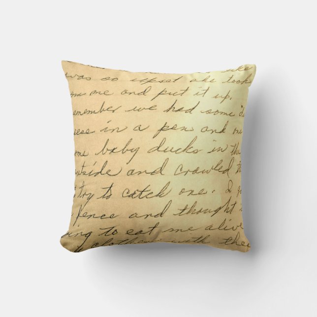 Coussin manuscrit de note (Recto)