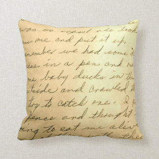 Coussin manuscrit de note