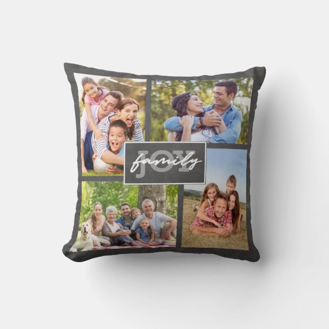 Coussin Manuscrit de tableau de photo de la joie 13 (Recto)
