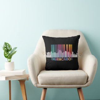 Coussin Maracaibo City Code-barres Art Latin Pride