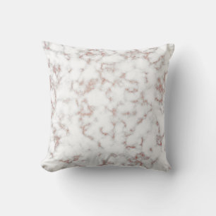 Coussin Marbre blanc Carrara Rose Parties scintillant or T