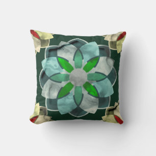 Coussin Marbré coloré moderne Cristal foncé Fleur Big 5