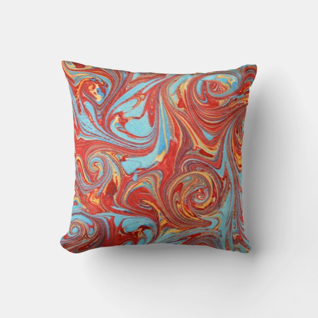 Coussin marbré de "alchimie" (Recto)