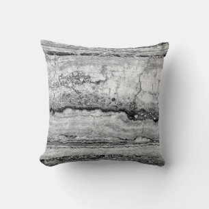 Coussin Marbre gris granit   motif en pierre abstrait
