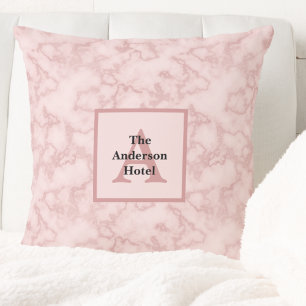 Coussin Marbre rose Faux
