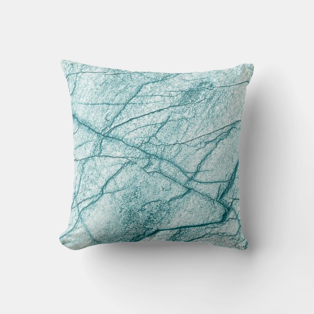 Coussin Marbre turquoise foncé (Recto)