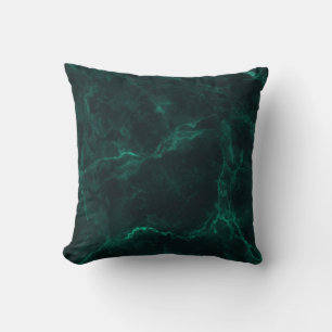 Coussin Marbre vert foncé, texture transparente.