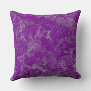 Coussin marbre violet et bleu abstrait