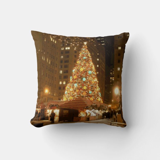 Coussin Marché de Noël - 21 décembre 2005 à Chicago (Recto)