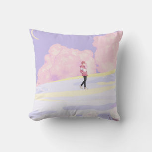 Coussin Marcheur de Paysage de Rêve Pastel