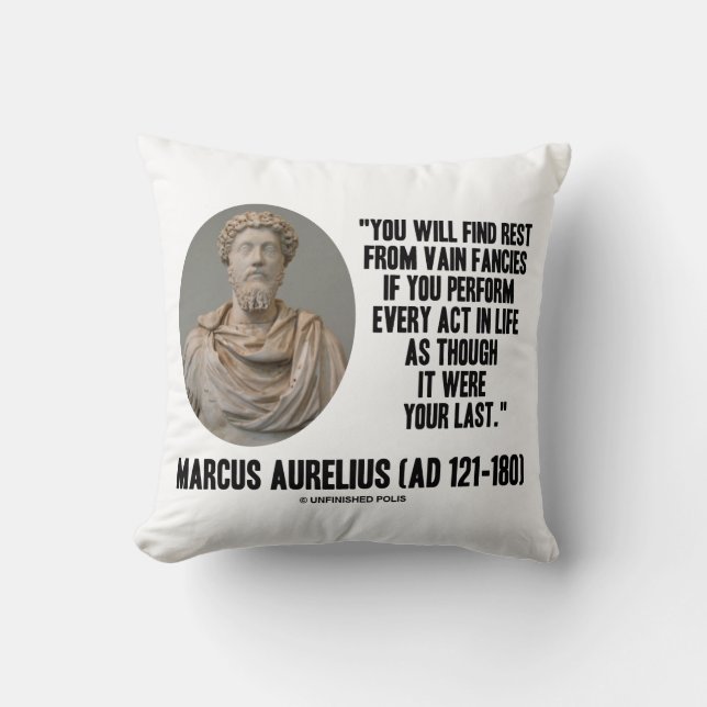 Coussin Marcus Aurelius Vous Trouverez Les Grosses Vagues  (Recto)