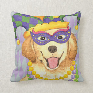 Coussin Mardi gras d'or