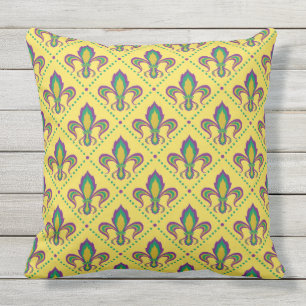 Coussin Mardi gras Fleur De Lis