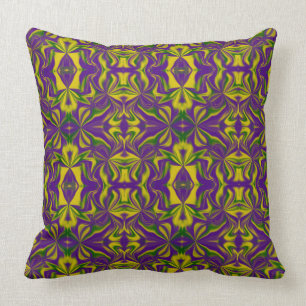 Coussin Mardi Gras Kaleidoscope