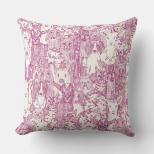 Coussin margherita ménagerie pizza fête baies rose