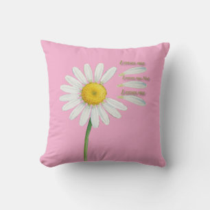 Coussin Marguerite "Je t'aime, je ne t'aime pas" - Aquarel