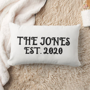 COUSSIN mariage CADEAU PERSONNALISÉ LUMBAR BLANC