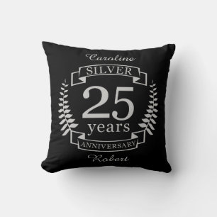 Coussin Mariage d'argent 25 ans