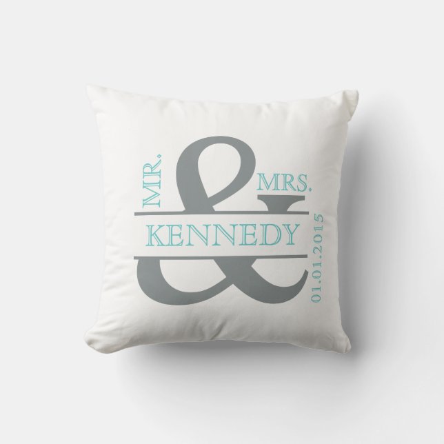 Coussin Mariage de conservation de monogrammes per (Recto)