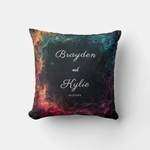 Coussin Mariage de galaxie coloré
