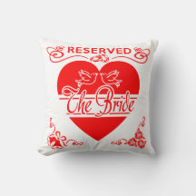 Coussin Mariage de la mariée. Réservé pour la Mari
