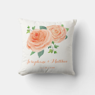 Coussin Mariage de Rose Peach
