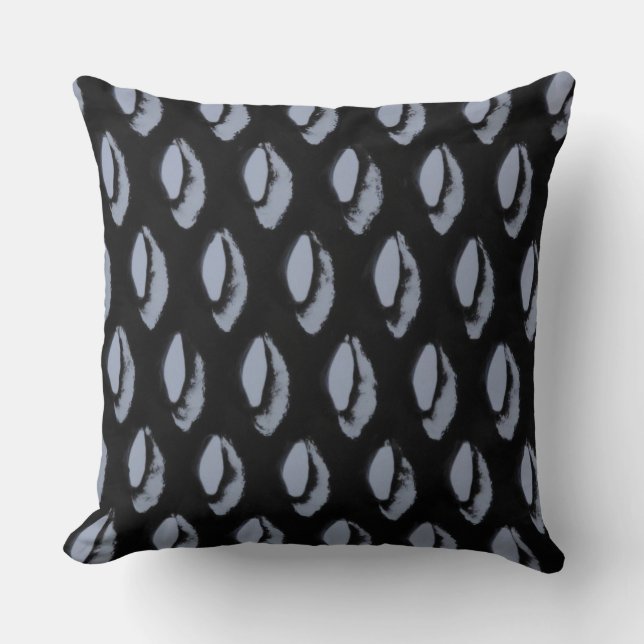 Coussin mariage motif bleu clair. (Recto)