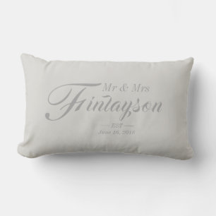 Coussin Mariage personnalisé Grey